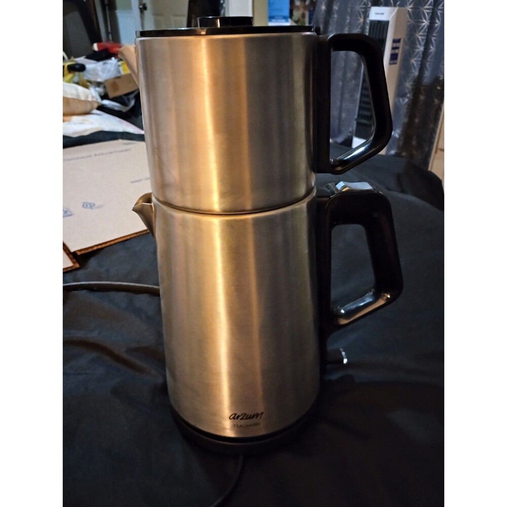 Arzum TeaCharm Turkish Tea Maker, Stainless Steel 1.8L 120V 1800W